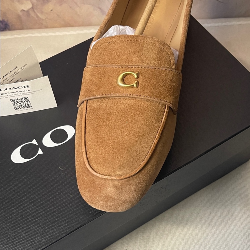Coach Tan Sculpted C Loafers - Picture 5 of 10
